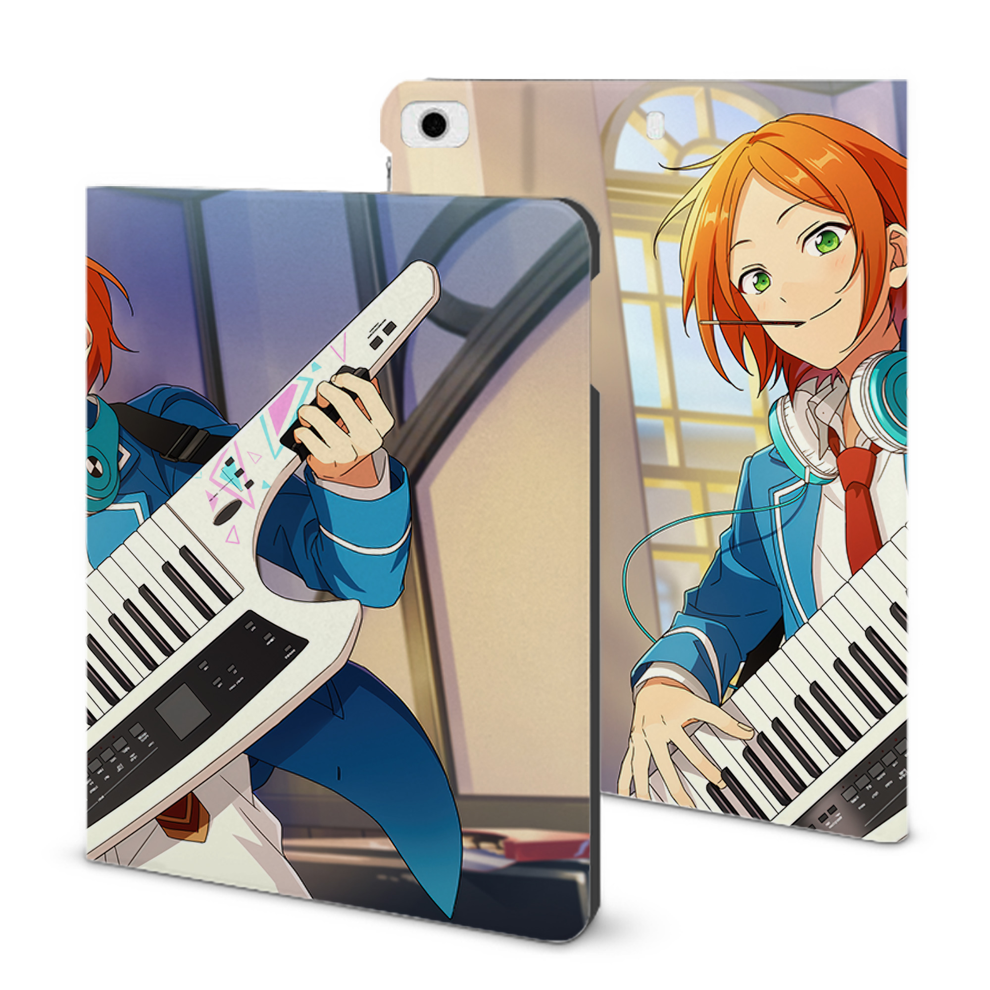 （画像用） あんさんぶるスターズ! Ensemble Stars IPad ケース ブック型 PUレザー TPU 耐衝撃 軽量 薄型 ペン収納なし 全面保護 IPad 各モデル対応